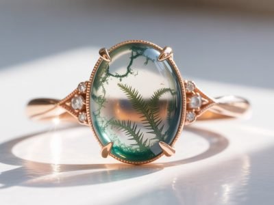 Moss Agate Engagement Ring: A Natural Symbol of Love